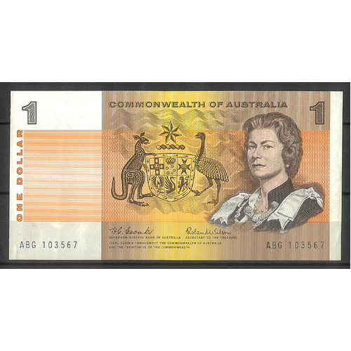 Commonwealth of Australia 1966 $1 Banknote Coombs/Wilson R71 gVF #1-17