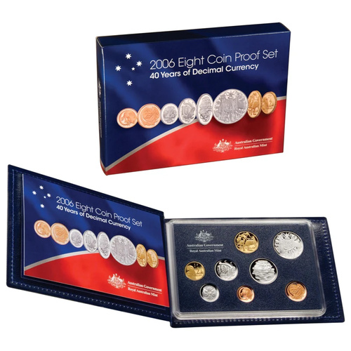 Australia 2006 40th Decimal Currency 8-Coin Proof Year Set