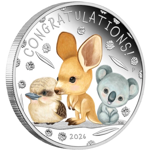 Australia 2026 50c Newborn 1/2oz Silver Proof Coloured Coin