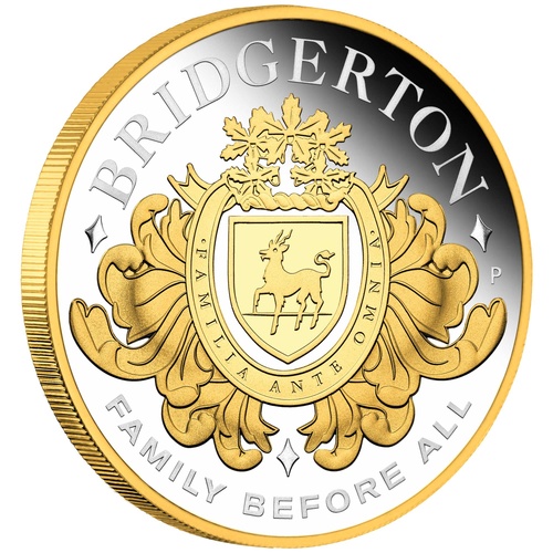 Tuvalu 2026 House of Bridgerton 2oz Silver Proof Gilded Coin