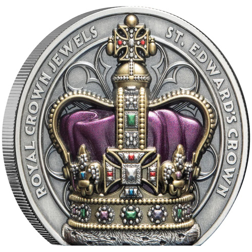 Niue 2026 Royal Crown Jewels St Edward $5 Ultra High Relief 2oz Silver Coin