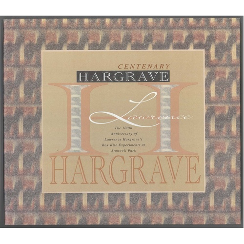 Australia 1994 Hargrave Centenary Portfolio $20 Banknote with Pane of 25 Stamps