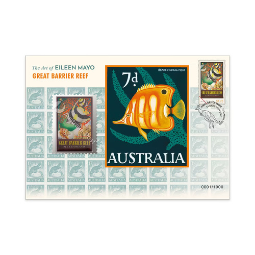 Australia 2026 The Art of Eileen Mayo Medallion Cover — The Great Barrier Reef