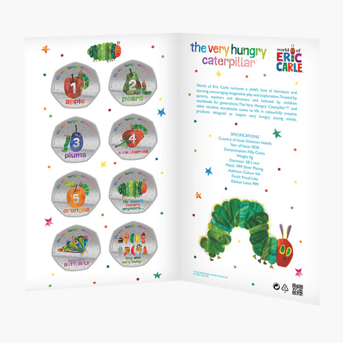 Solomon Islands 2026 The Very Hungry Caterpillar™ Silver Plated 8-Coin Pack