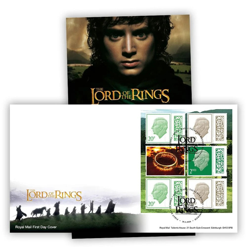 UK 2026 The Lord of the Rings Prestige Stamp Booklet Pane on First Day Cover
