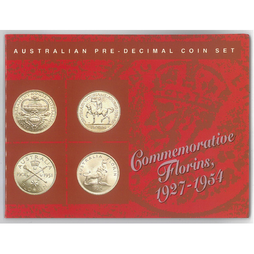Australia 1927-1954 Pre-decimal 4 Florin Coin Set in Sherwood Folder