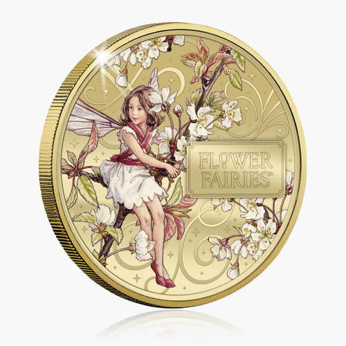 Solomon Islands 2026 The Wild Cherry Blossom Flower Fairies Gold-plated 50c Coin