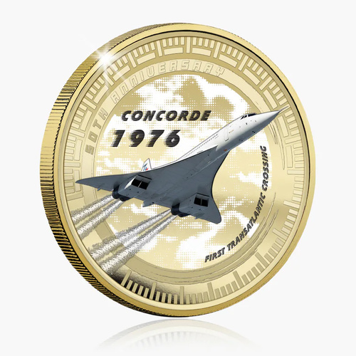 Solomon Islands 2026 Concorde 50th Anniversary Super-Size Gold-plated 50c Coin