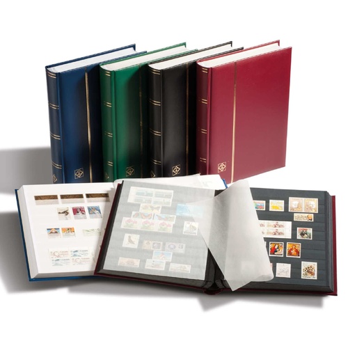 Lighthouse 16/32 White Pages Comfort Stockbook for Stamps, Padded Cover A4