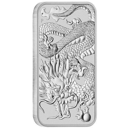 Australia 2022 Dragon 1oz Silver Rectangular Bullion Coin