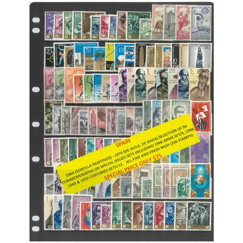 Spain 1964-70 Selection of 84 Commemorative Sets 336 Stamps MUH #449