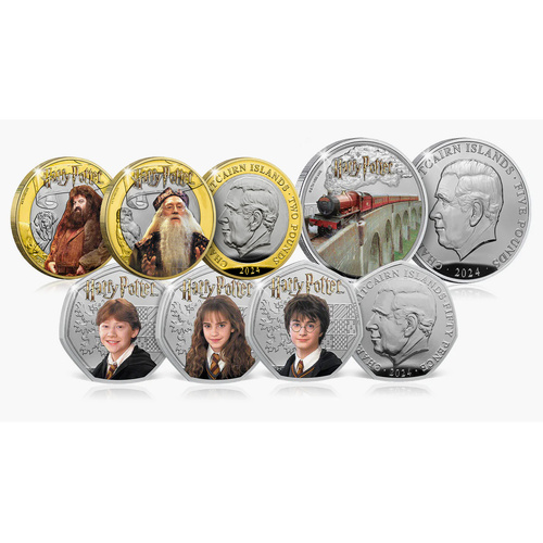 Pitcairn Islands 2024 The Official Harry Potter BU Colour 6-Coin Set