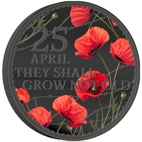 Solomon Islands 2026 ANZAC They Shall Grow Not Old Limited Edition BU Coin
