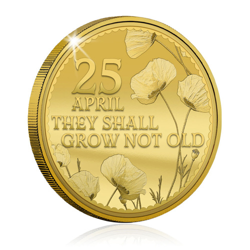 Solomon Islands 2026 ANZAC They Shall Grow Not Old 1/1000oz Solid Gold Coin