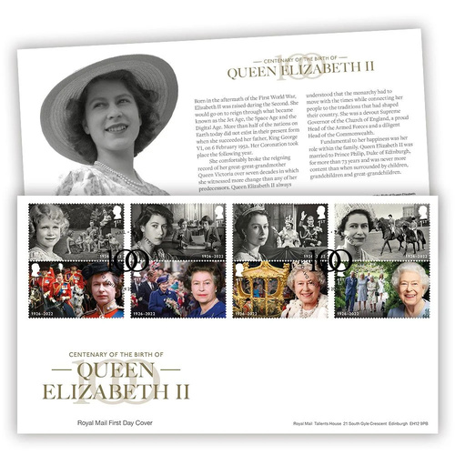 UK 2026 Centenary of the Birth of Queen Elizabeth II First Day Cover