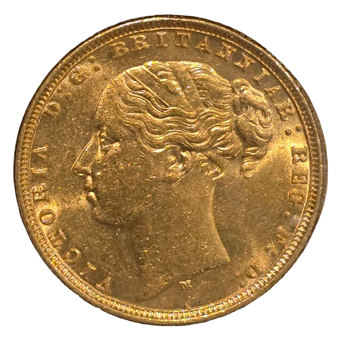 Australia 1877‑M Sovereign – St George Reverse – Uncirculated (UNC)