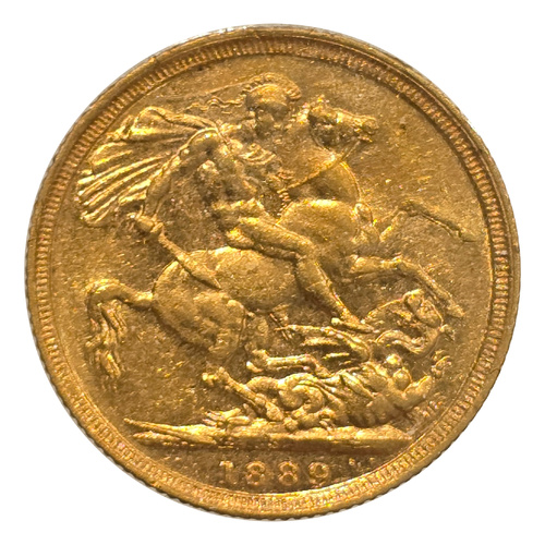 Australia 1889‑S Sovereign – Queen Victoria Jubilee Head – VF+