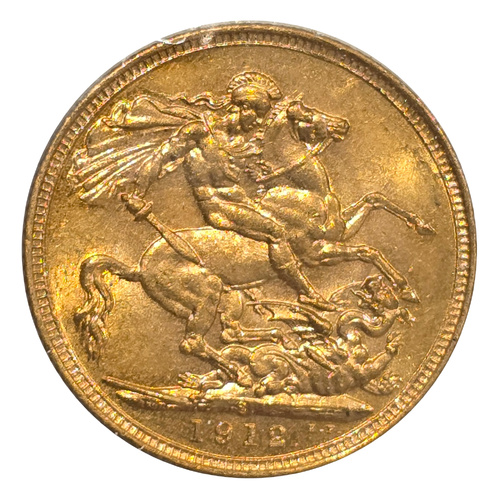 Australia 1912‑S Sovereign – King George V – Choice UNC