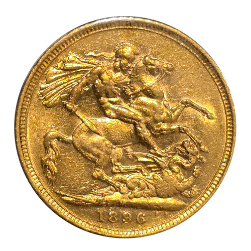 Australia 1896‑M Sovereign – Queen Victoria Veiled Head – VF+