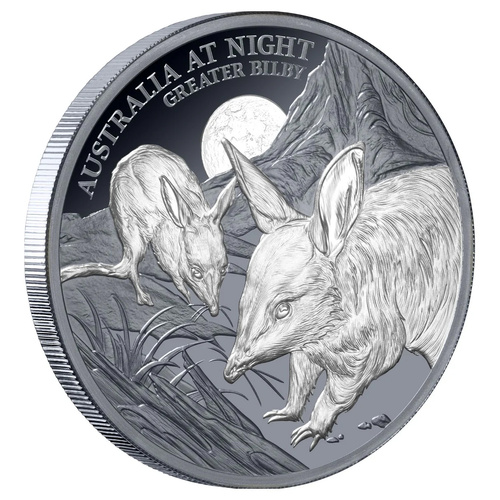 Niue 2026 $1 Greater Bilby at Night 1oz Silver Black Proof Coin