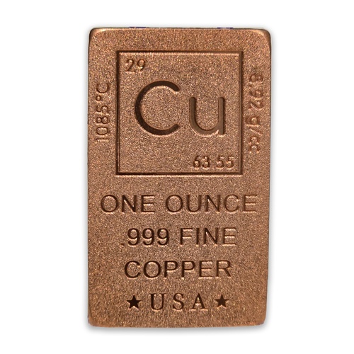 USA 2026 Copper Bar – 1oz .999 Fine Copper