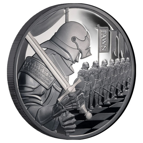 Niue 2026 $1 Chess Pawn 1oz Silver Black Proof Coin