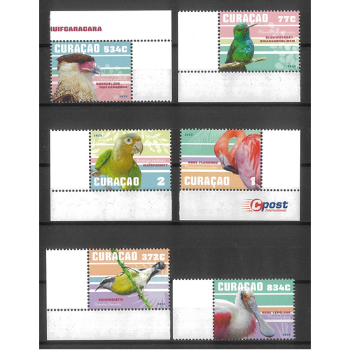 Curacao 2023 Birds Set of 6 Stamps Mint Unhinged