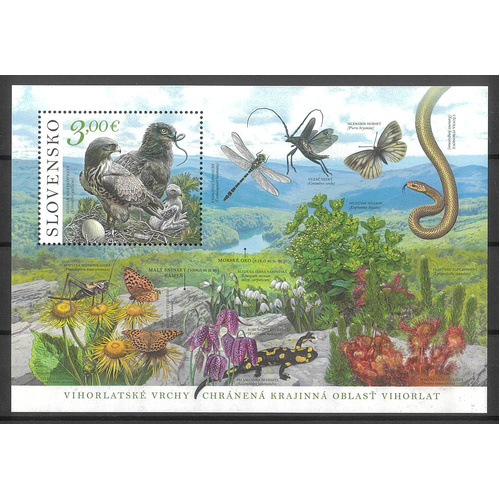 Slovakia 2024 Short-Toed Eagle and Vihoriat Mountains Mini Sheet MUH