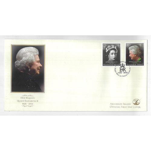 Ascension Island 2022 H.M. Queen Elizabeth II Stamps on First Day Cover