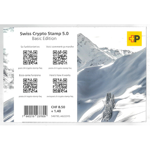 Switzerland 2024 Crypto Stamp 5.0 – Basic Edition (Opened, Not Activated)