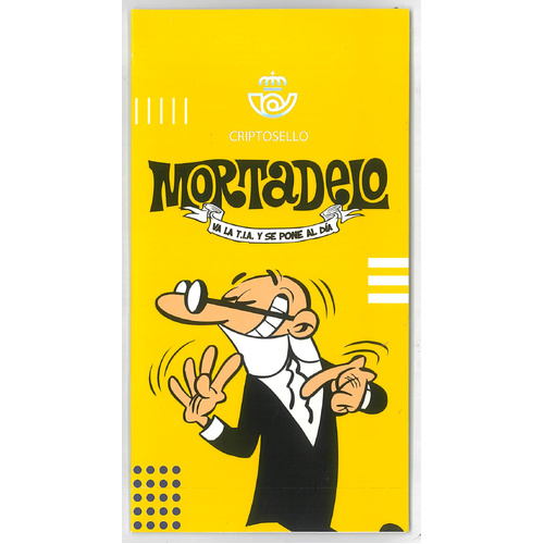 Spain 2024 “Mortadelo” Crypto Stamp – Opened, Not Activated