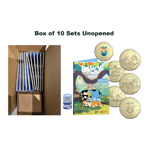 Bluey 2026 $2 Coin Collection Sealed Box of 10 Sets (Guaranteed 1 Coloured Coin)