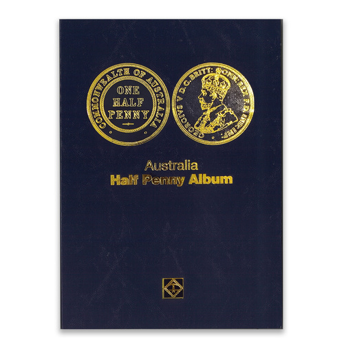 Lighthouse Push‑In Coin Album – Australian Halfpenny 1911-1964 (Dansco Style)