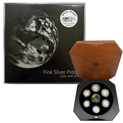 Australia 2008 Fine Silver Proof 6-Coin Set - Planet Earth Berlin Money Fair