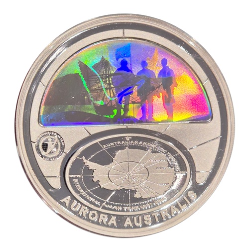 Australia 2009 $5 International Polar Year - Aurora Australis Silver Proof Coin