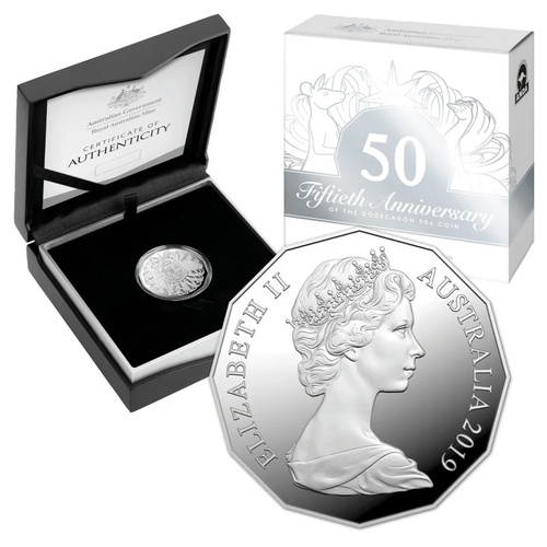 Australia 2019 ANDA Release 50th Anniversary of the 50c Coin Silver Proof