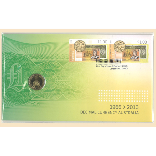 Australia 2016 Decimal Currency 50 Years $2 Coin PNC