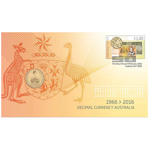 Australia 2016 Decimal Currency 50 Years $1 Coin PNC