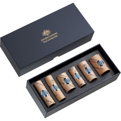Australia 2026 Premium Coin Roll Set Head-Tails with Mob of 6 Roos $1 Roll
