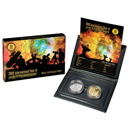 Australia 2009 International Year of Astronomy Two Coin Proof Year Set