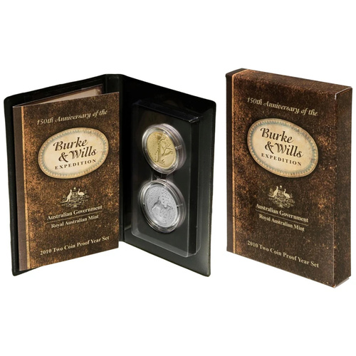 Australia 2010 Burke & Wills Two Coin Proof Year Set