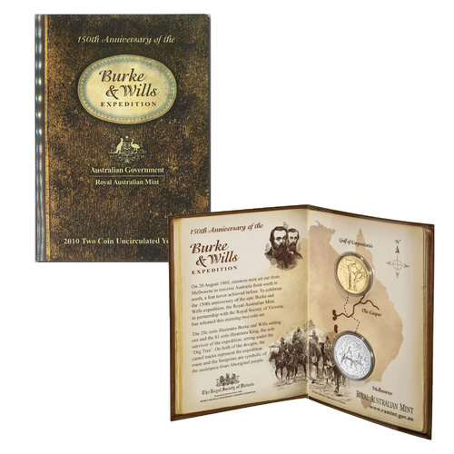 Australia 2010 Burke & Wills Two Coin UN Year Set