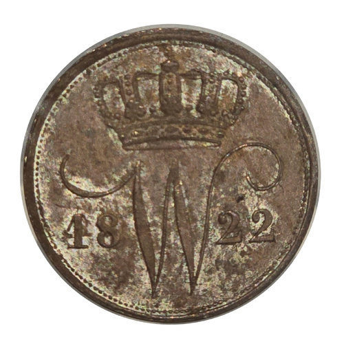 Netherlands 1822 10 Cents – Silver (0.569) – EF+/aUNC