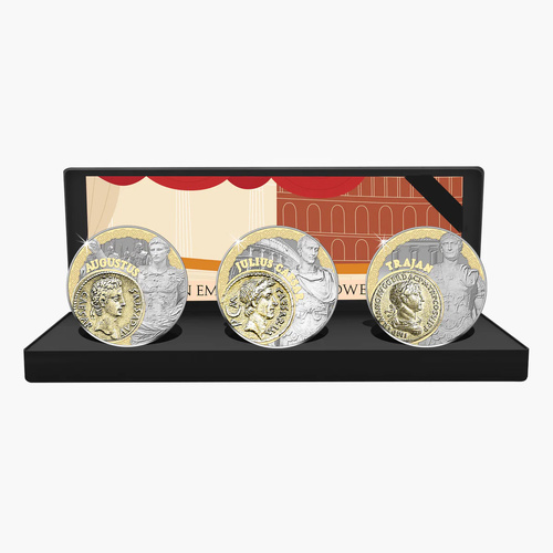 Solomon Islands 2025 50c Roman Empire Faces of Power Limited Edition Dual Plated Box Set