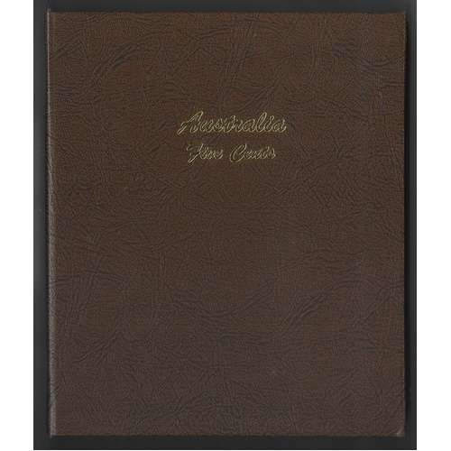 Australia 1966–2024 5c Coin Collection in Dansco Supreme Album