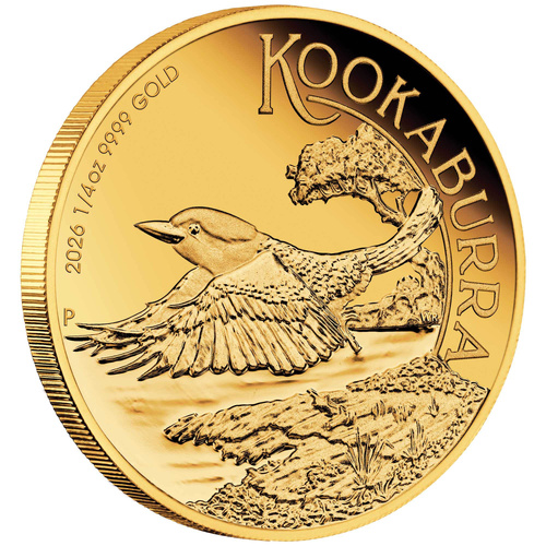 Australian 2026 $25 Kookaburra 1/4oz Fine Gold Proof Coin