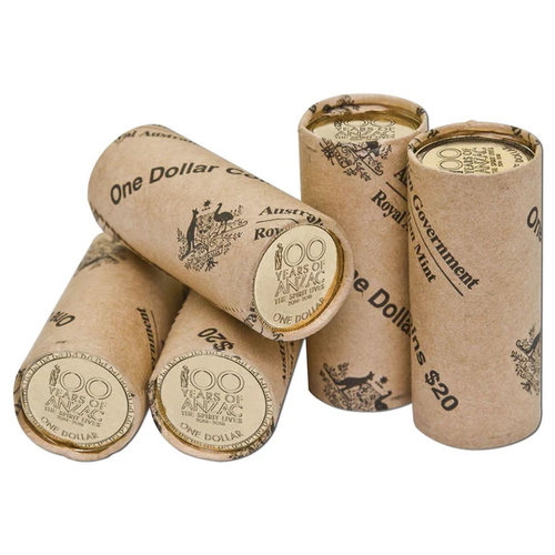 Australia 2014-2018 Set/5 $1 RAM Rolls - '100 Years of ANZAC - The Spirit Lives'