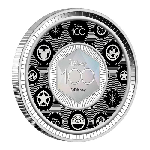 Tuvalue 2023 50c Disney 100th Anniversary 1/2 oz Silver Coloured Proof Coin