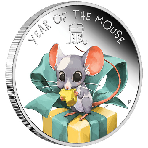 Tuvalu 2020 50c Year of The Mouse Baby 1/2oz Fine Silver Proof Coin