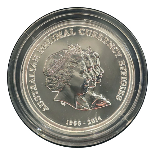 2014 Australian Decimal Effigies $1 Coin Silver Gem UNC Edition – Triple Effigy